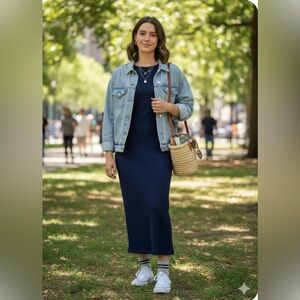 Stylish Blue Maxi Dress